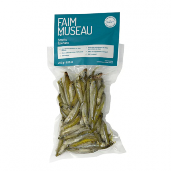 Faim Museau Cru Éperlans Entiers 250g