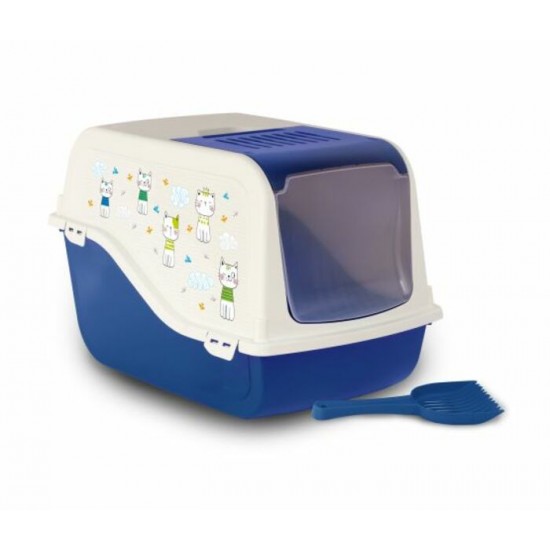 BERGAMO Bac a Litiere Chat Bleu