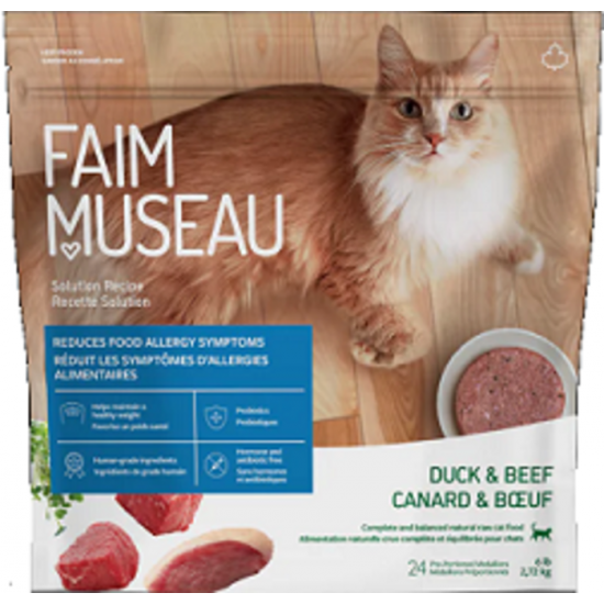 Faim Museau Cru Chat Canard & Boeuf 6 lbs  