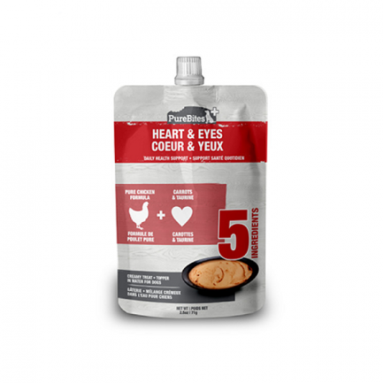 PUREBITES Chien Squeezables Coeur & Yeux 71g