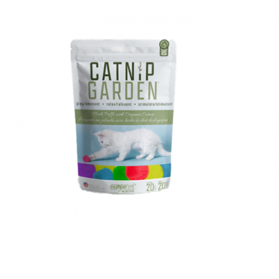 MULTIPET Herbe a Chat Puffs Paquet de 20  