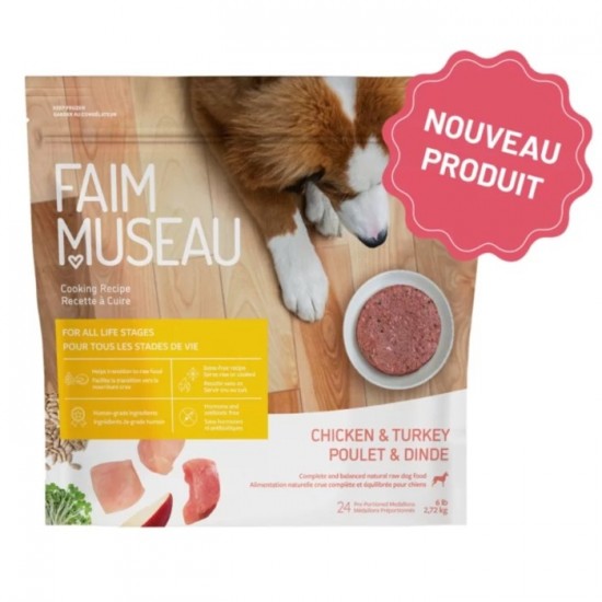 Faim Museau Cru Poulet & Dinde 6 lbs    
