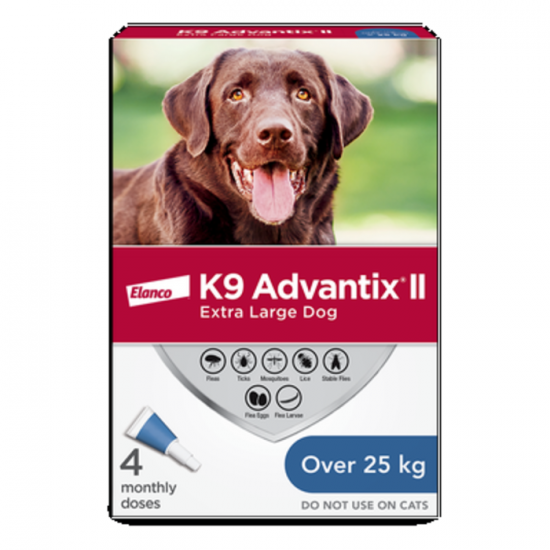 K9 Advantix Chien Puce/Tique +25kg Paquet de 2