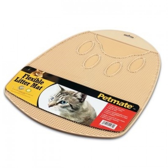 PETMATE Tapis a litière Flexible (Beige ou Gris)