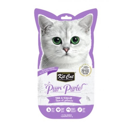 KIT CAT Purées Thon & Pétoncle Pq/4