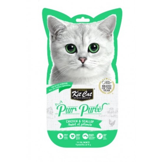 KIT CAT Purées Poulet & Pétoncle Pq/4