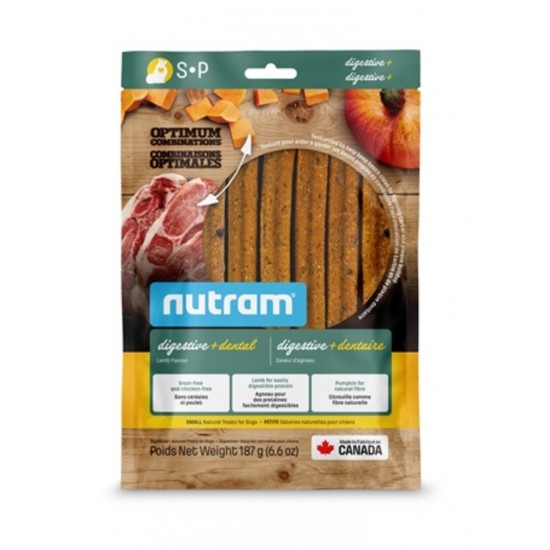 NUTRAM Digestive+ Dentaire Agneau Small 187g   