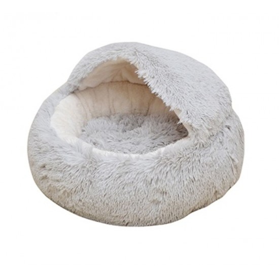 PETPALS  Lit Igloo Fourrure Shag avec Capuchon...