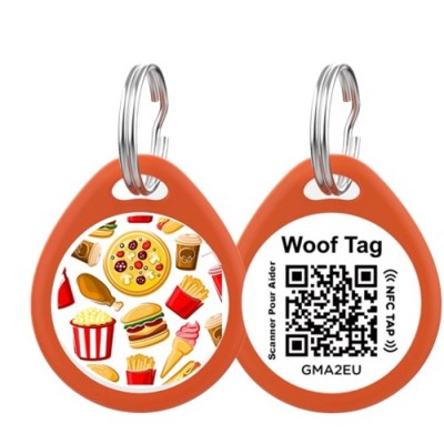 WOOF TAG Médaille Intelligente Pizza