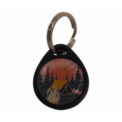 WOOF TAG Médaille Intelligente Camping Rose