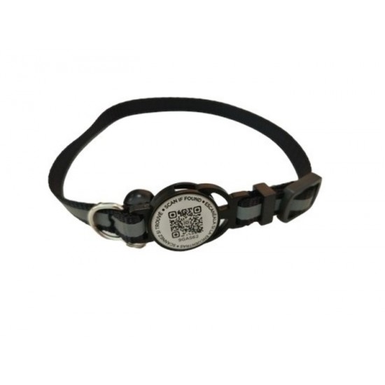 WOOF TAG Collier Chat/Petit Chien Médaille Intelligente Noir
