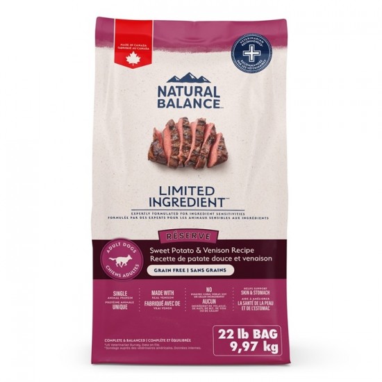 Natural Balance Chien Patate Douce & Venaison Sans Céréales 9.97kg / 22lbs