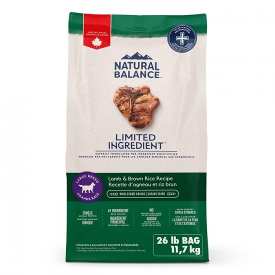Natural Balance Chien Agneau & Riz Grande Race...