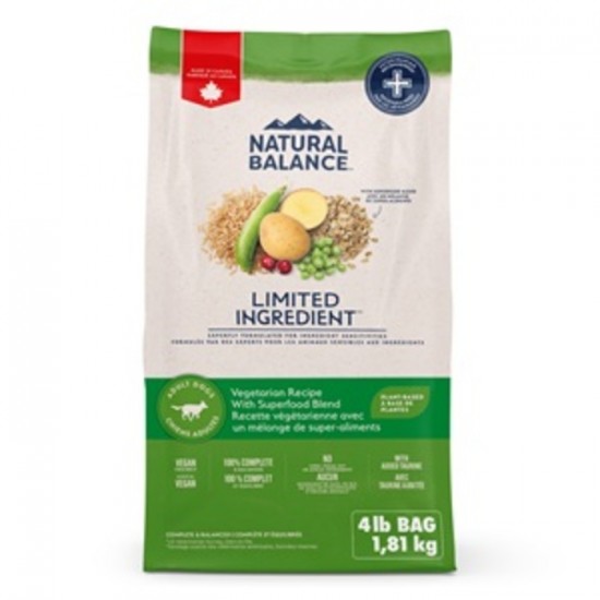 Natural Balance Chien Végétarien & Super-aliments 1.8kg / 4lbs
