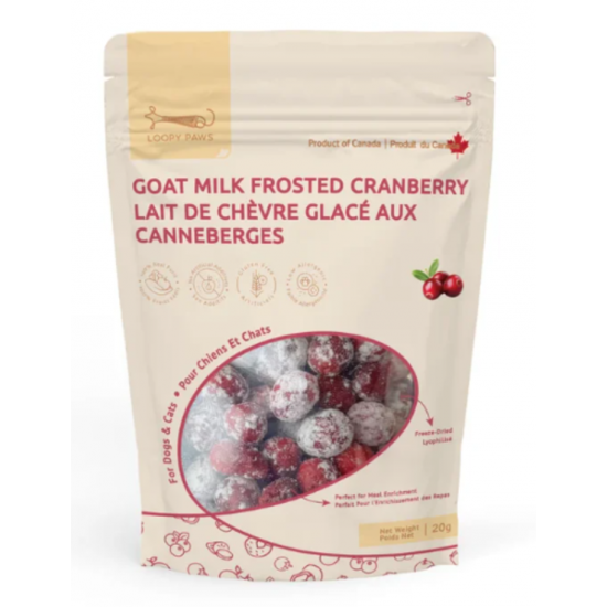 Loopy Paws Lait Chèvre Canneberges 20g 