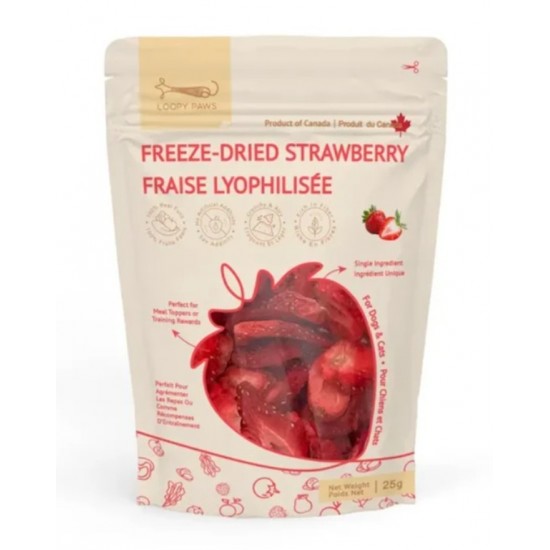 Loopy Paws Fraise Lyophilisée 25g