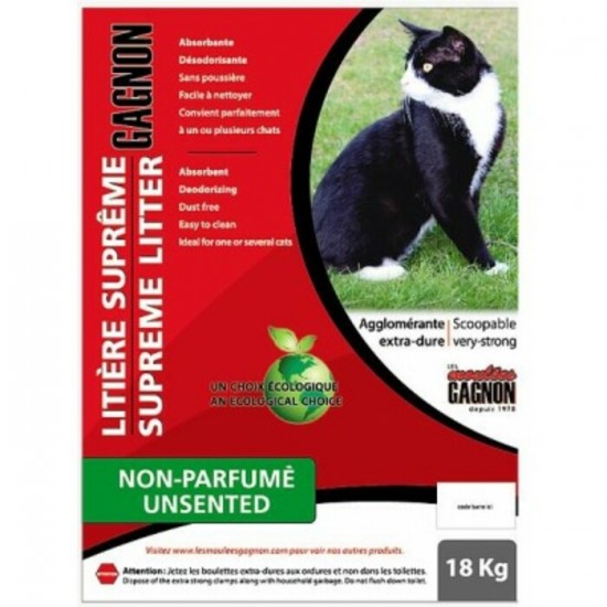 Litière agglomérante Gagnon  non-parfume 18 kg  ...