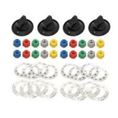 Kit à 4 boutons, brûleurs supérieurs - noir,...