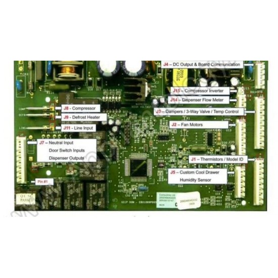 Carte contrôleur pour réfrigérateur GE WR01f00173