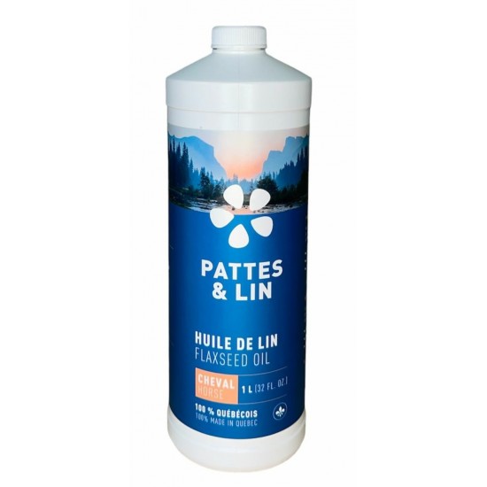 Huile de lin pour chevaux - 1 litre