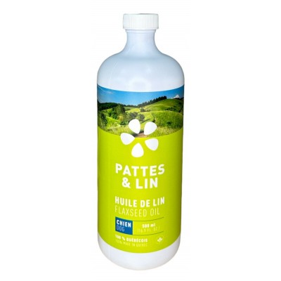 Huile de lin pour chiens - 500 ml