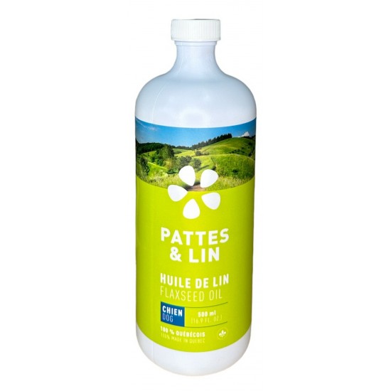 Huile de lin pour chiens - 500 ml