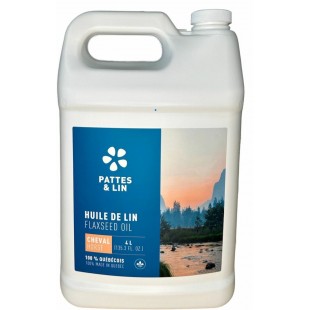Huile de lin pour chevaux - 4 litres