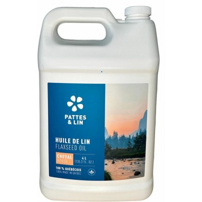 Huile de lin pour chevaux - 4 litres