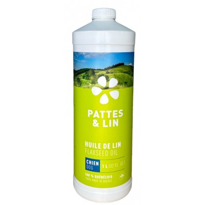 Huile de lin pour chiens - 1 litre