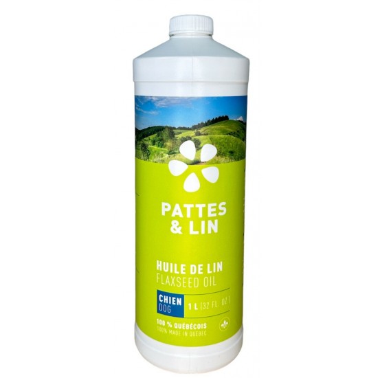 Huile de lin pour chiens - 1 litre