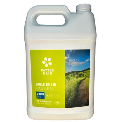 Huile de lin pour chiens - 4 litres