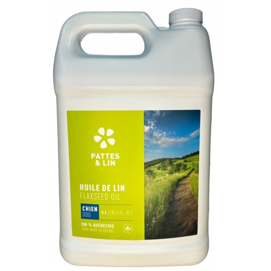 Huile de lin pour chiens - 4 litres