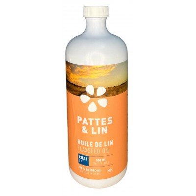 Huile de lin pour chat - 500 ml