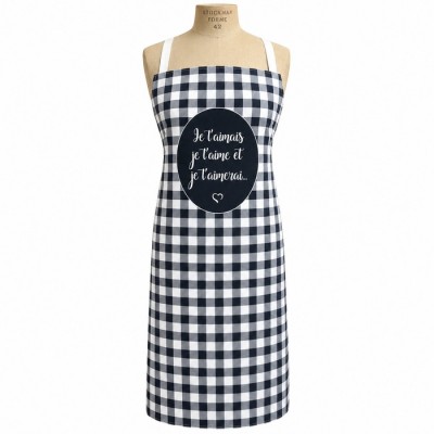 Tablier  100 % Cotton Je T'aimais..