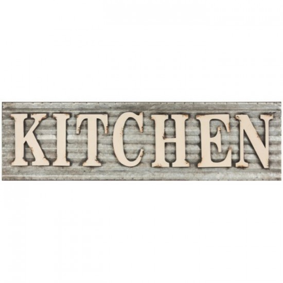 Enseigne de métal  KITCHEN /35.5X1X10