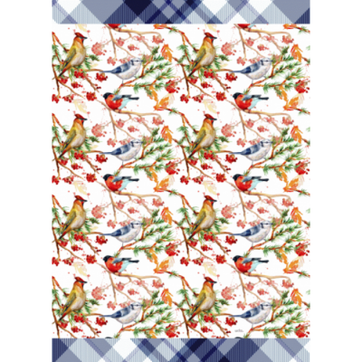 Linge à Vaisselle  100 % Cotton  Oiseaux