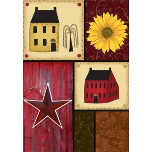 Drapeau décoratif 28 x 40 pouces, Campagnard