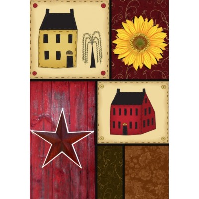 Drapeau décoratif 28 x 40 pouces, Campagnard