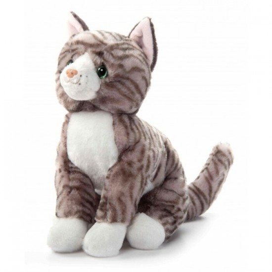 Peluche Chat tigré gris