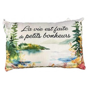  Coussin La vie est faite de petits bonheurs 