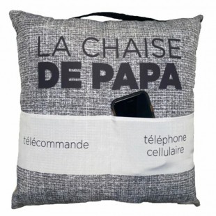 Coussin avec 2 Pochettes pour cellulaire et...