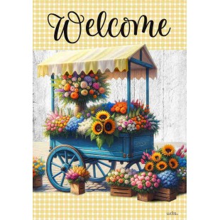 Welcome Fall flowers kiosk