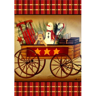 Drapeaux décoratifs 28 x 40 pouces, Chariot...