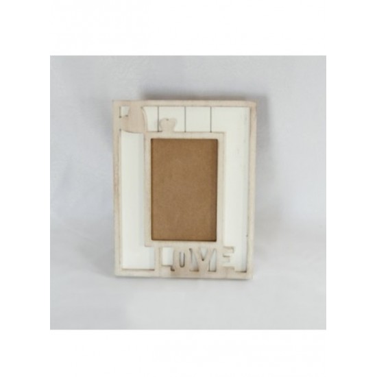 Cadre Photo en Bois de Style Scandinave avec Coeur...