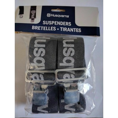 Bretelles à clips Husqvarna grise