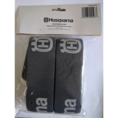 Bretelles à clips Husqvarna grise
