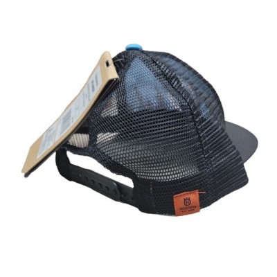 Casquette Husqvarna bleue avec filet blanc