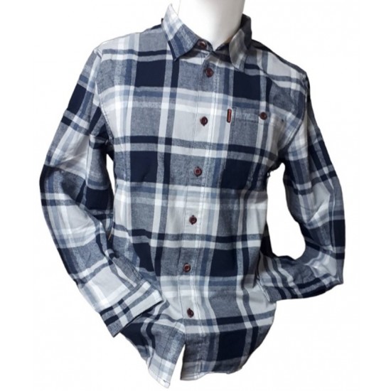 Chemise à carreaux en flanelle grise Husqvarna