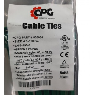 T-rap 8 pouces 50lbs (pqt.25)