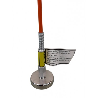 MESURE À BOIS PLASTIQUE ORANGE MAGNÉTIQUE